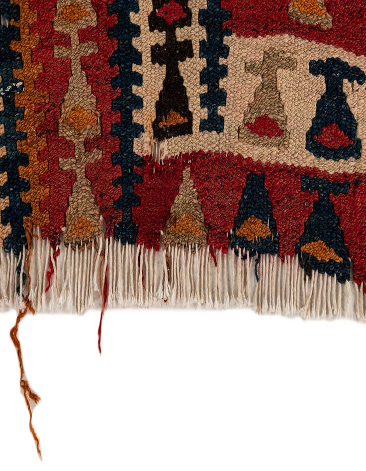 Detail image of  4' 5 x 9' 7  Hand Woven Kilim Fars Wool Runner Rug