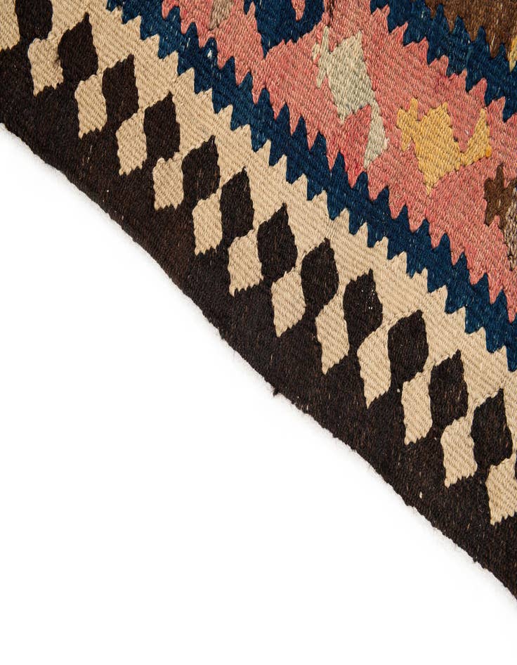 Detail image of  4' 7 x 9' 9  Hand Woven Kilim Fars Wool Runner Rug