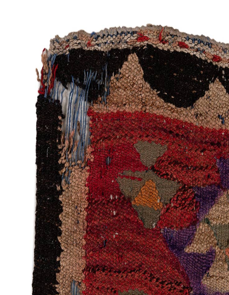 Detail image of  4' 9 x 9' 5  Hand Woven Kilim Fars Wool Runner Rug