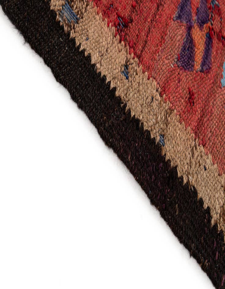 Detail image of  4' 9 x 9' 5  Hand Woven Kilim Fars Wool Runner Rug