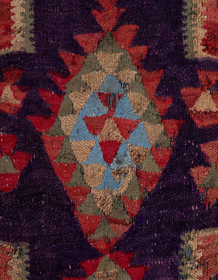 Detail image of  4' 9 x 9' 5  Hand Woven Kilim Fars Wool Runner Rug