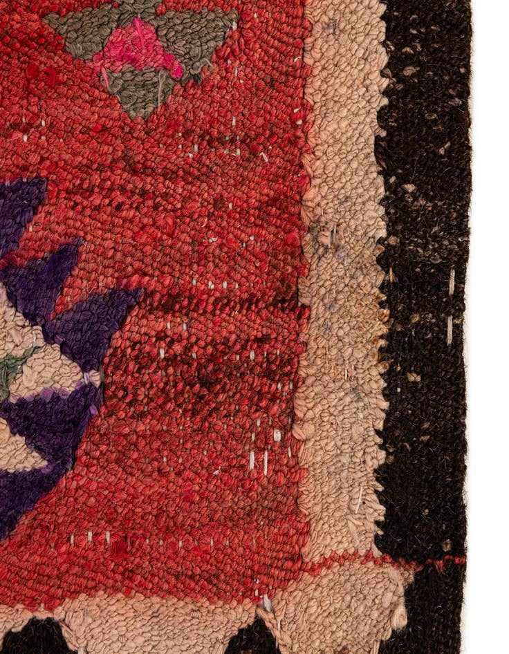 Detail image of  4' 9 x 9' 5  Hand Woven Kilim Fars Wool Runner Rug