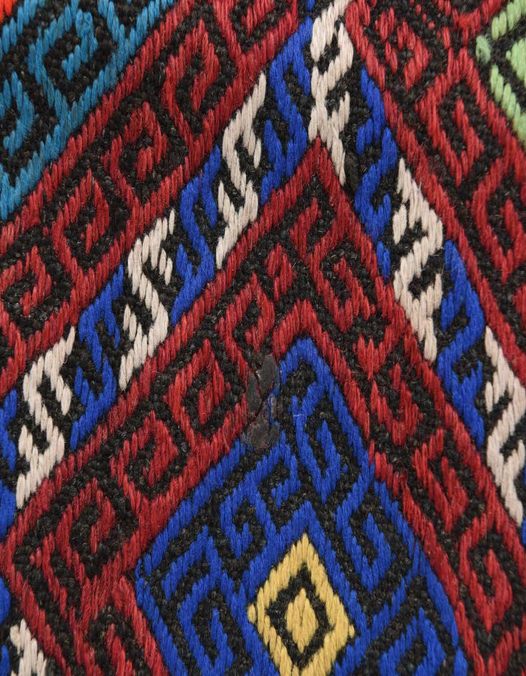Detail image of  2' x 8' 5  Hand Knotted Kilim Fars Persian Wool Runner Rug