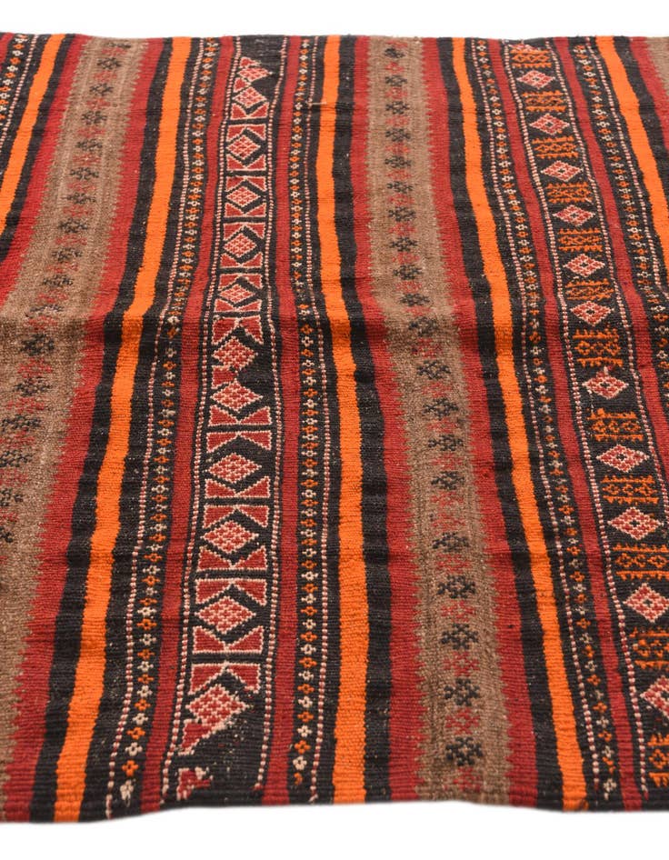 Detail image of  3' 10 x 9' 6  Hand Woven Kilim Fars Wool Runner Rug