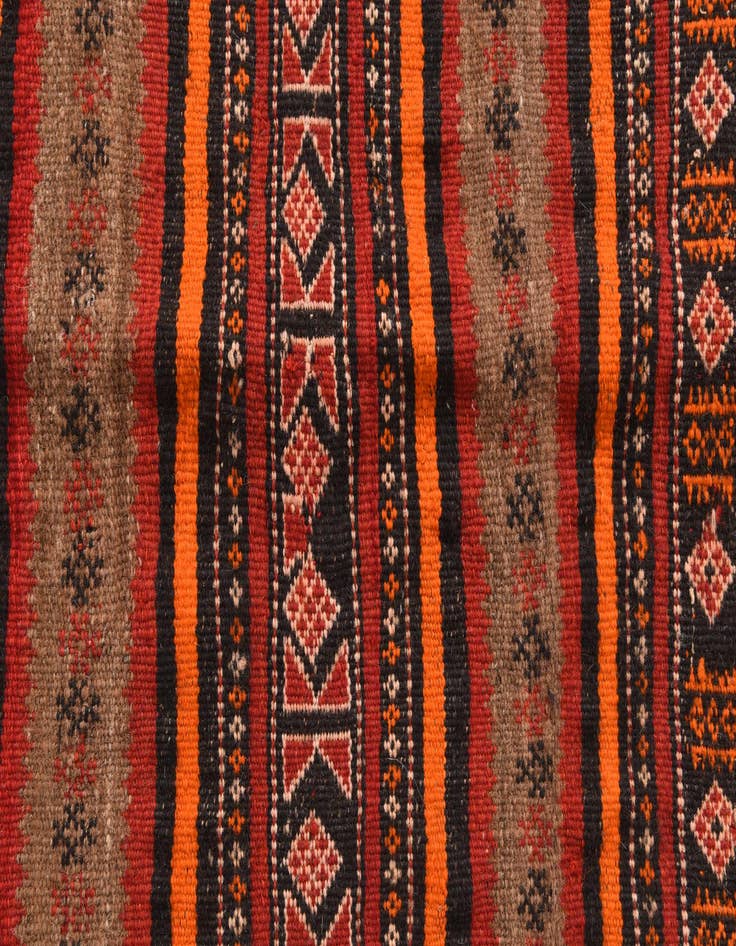 Detail image of  3' 10 x 9' 6  Hand Woven Kilim Fars Wool Runner Rug