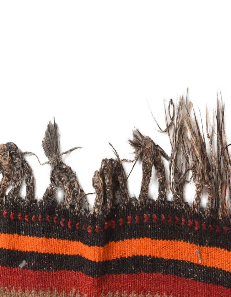 Detail image of  3' 10 x 9' 6  Hand Woven Kilim Fars Wool Runner Rug