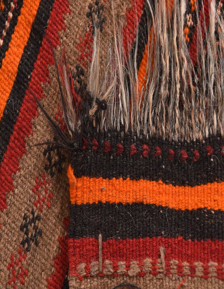 Detail image of  3' 10 x 9' 6  Hand Woven Kilim Fars Wool Runner Rug