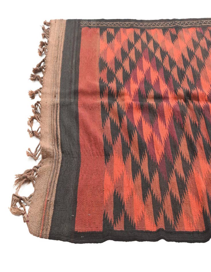 Detail image of  4' 1 x 14' 2  Hand Woven Kilim Fars Wool Runner Rug