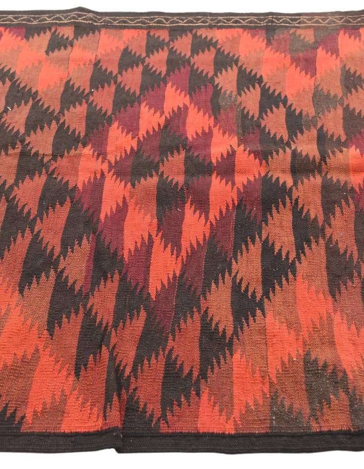 Detail image of  4' 1 x 14' 2  Hand Woven Kilim Fars Wool Runner Rug