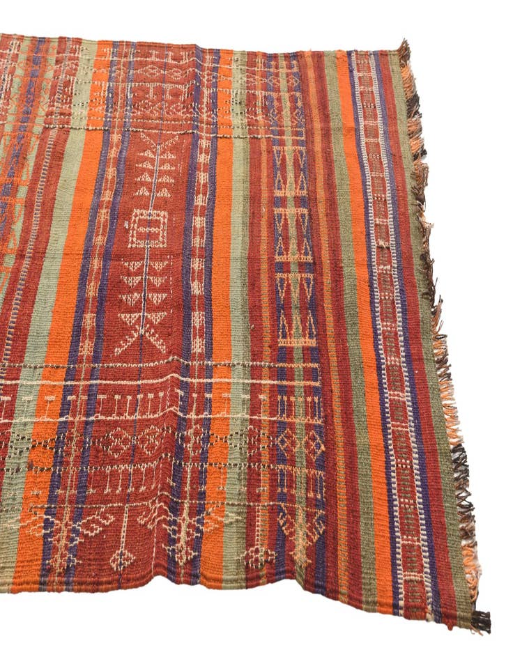 Detail image of  4' x 9' 1  Hand Woven Kilim Fars Wool Runner Rug