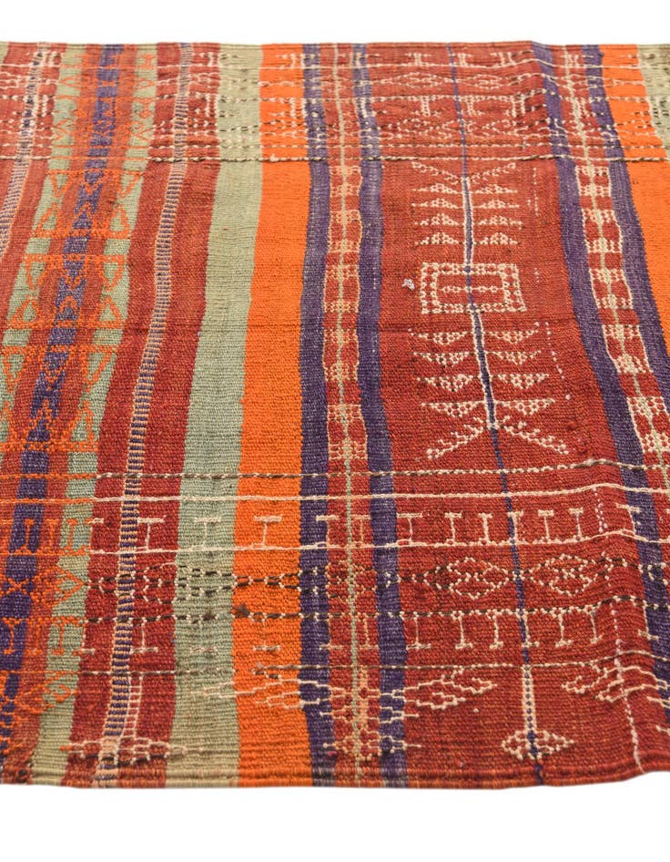 Detail image of  4' x 9' 1  Hand Woven Kilim Fars Wool Runner Rug