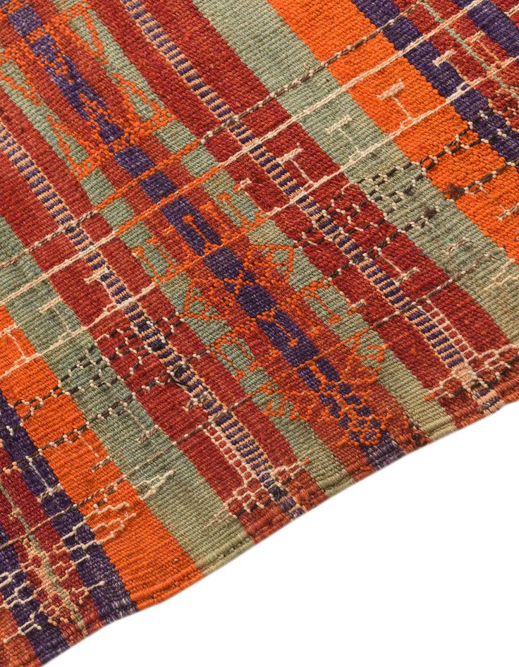 Detail image of  4' x 9' 1  Hand Woven Kilim Fars Wool Runner Rug