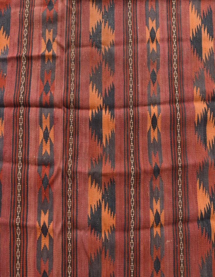 Detail image of  4' 4 x 11'  Hand Woven Kilim Fars Wool Runner Rug