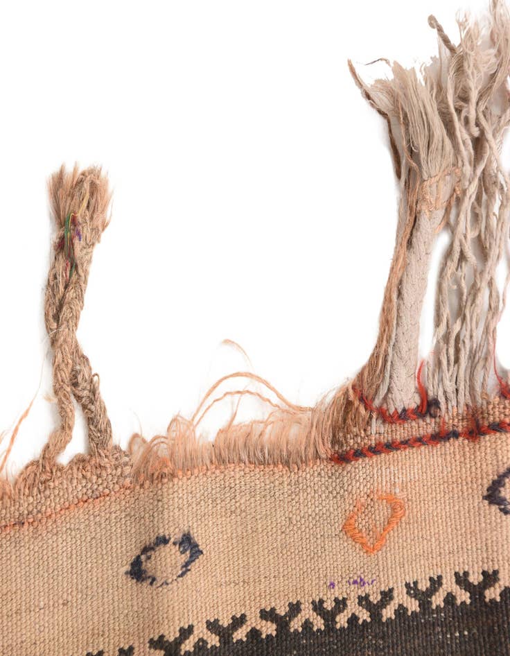 Detail image of  4' 4 x 11'  Hand Woven Kilim Fars Wool Runner Rug