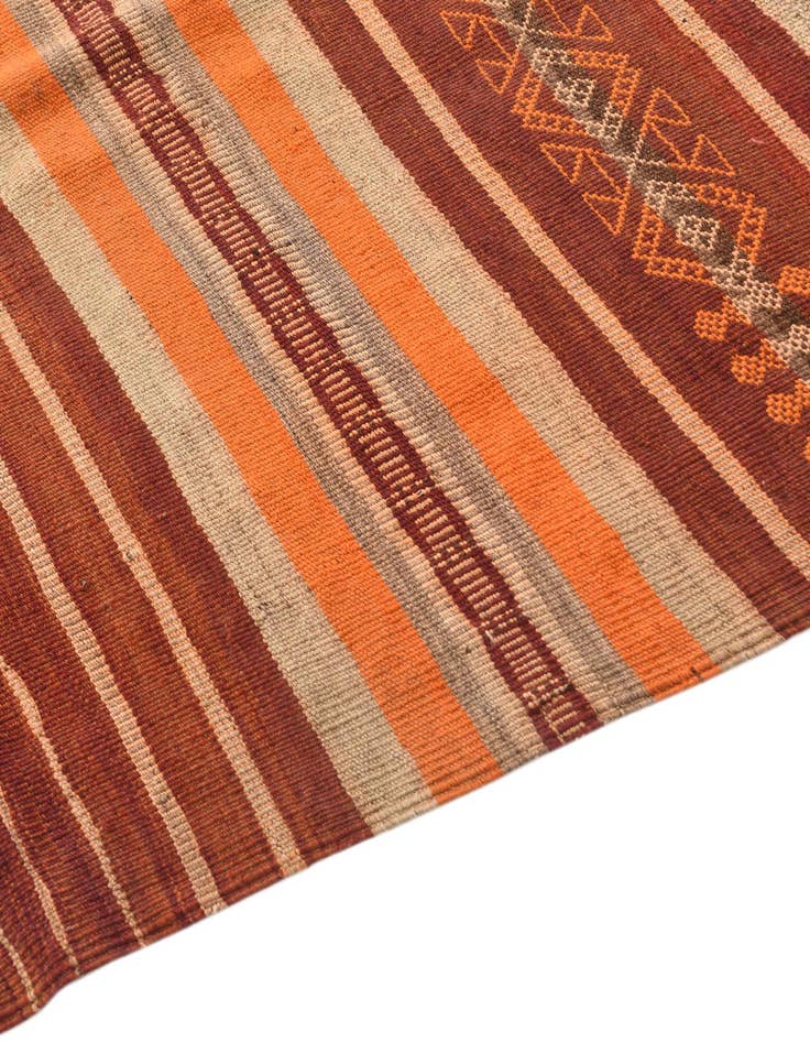 Detail image of  4' 1 x 11' 4  Hand Woven Kilim Fars Wool Runner Rug