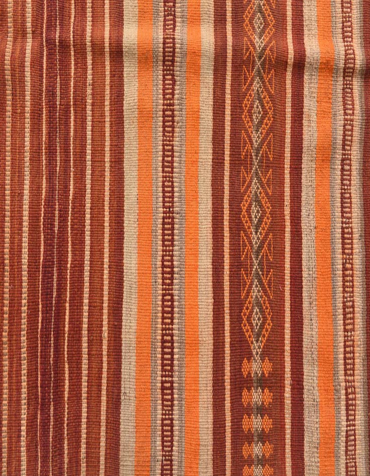 Detail image of  4' 1 x 11' 4  Hand Woven Kilim Fars Wool Runner Rug
