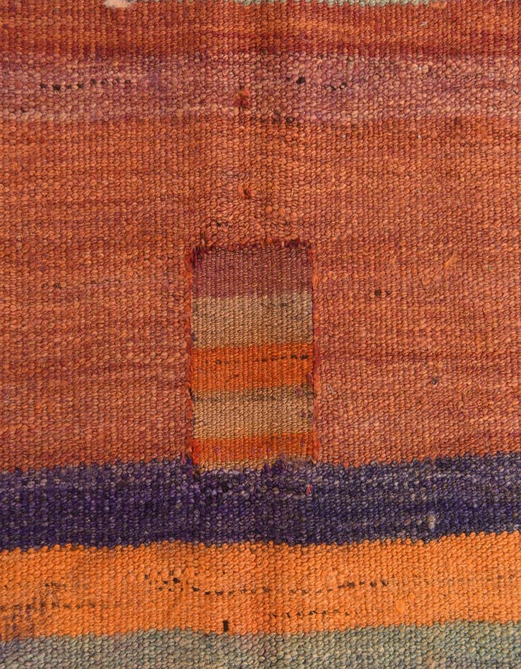 Detail image of  4' 7 x 14' 8  Hand Woven Kilim Fars Wool Runner Rug