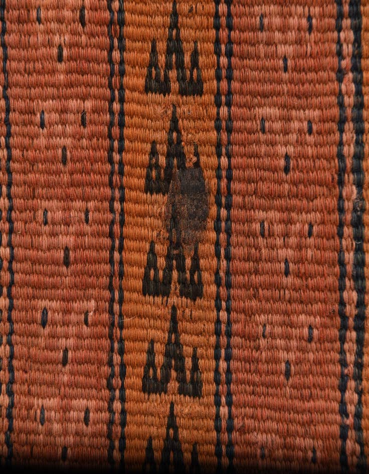 Detail image of  4' 3 x 9' 7  Hand Woven Kilim Fars Wool Runner Rug