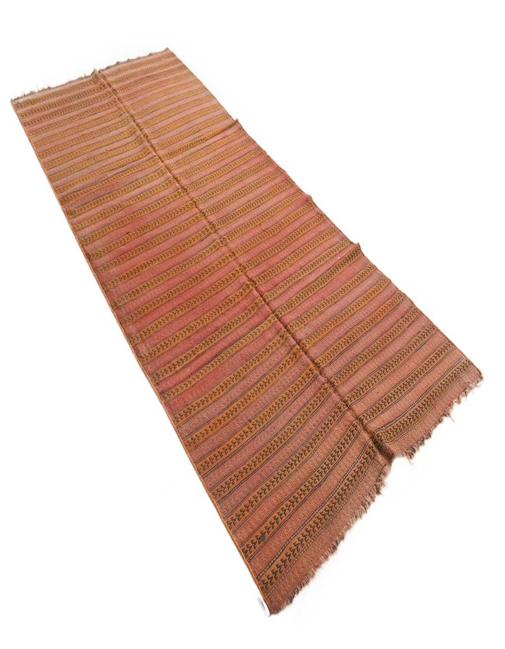 Detail image of  4' 3 x 9' 7  Hand Woven Kilim Fars Wool Runner Rug