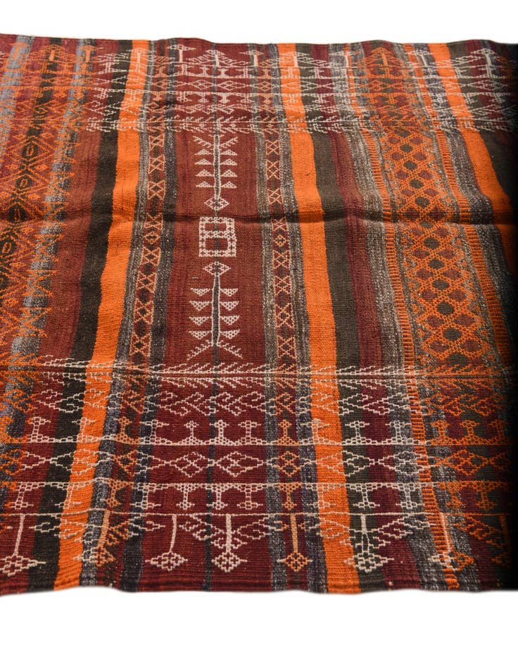 Detail image of  4' 3 x 10' 8  Hand Woven Kilim Fars Wool Runner Rug