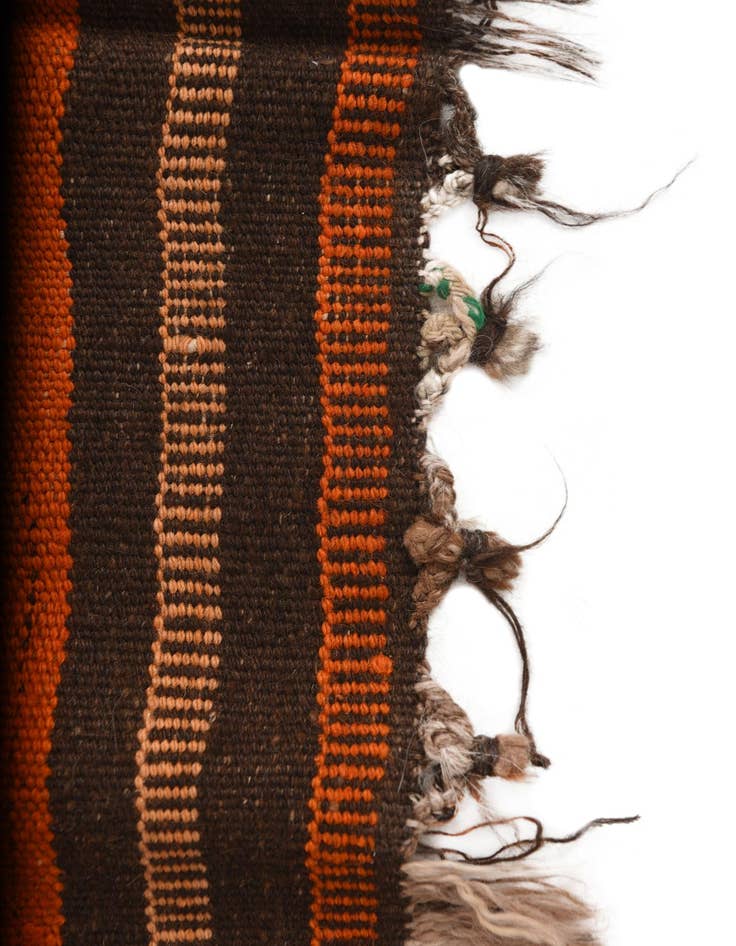 Detail image of  4' 3 x 10' 8  Hand Woven Kilim Fars Wool Runner Rug