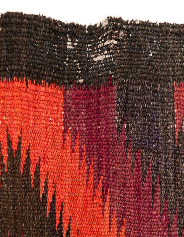 Detail image of  4' 8 x 15'  Hand Woven Kilim Fars Wool Runner Rug