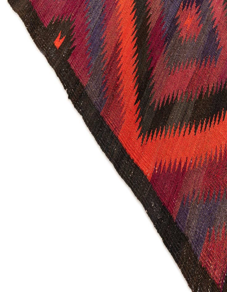 Detail image of  4' 8 x 15'  Hand Woven Kilim Fars Wool Runner Rug