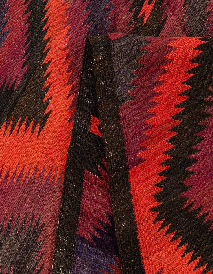 Detail image of  4' 8 x 15'  Hand Woven Kilim Fars Wool Runner Rug