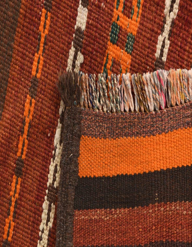 Detail image of  2' 9 x 10'  Hand Woven Kilim Fars Wool Runner Rug