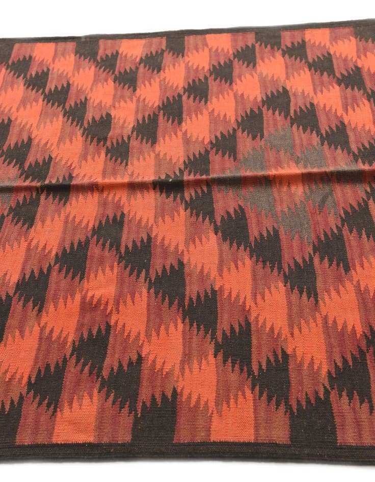 Detail image of  4' 3 x 15'  Hand Woven Kilim Fars Wool Runner Rug