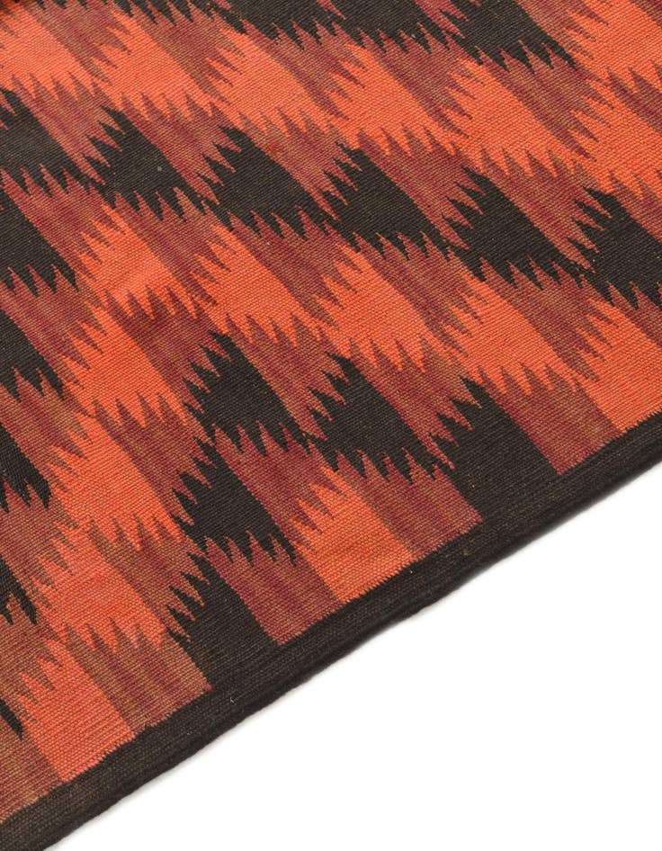 Detail image of  4' 3 x 15'  Hand Woven Kilim Fars Wool Runner Rug