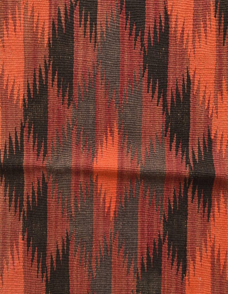 Detail image of  4' 3 x 15'  Hand Woven Kilim Fars Wool Runner Rug