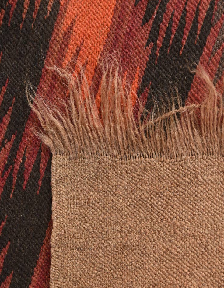 Detail image of  4' 3 x 15'  Hand Woven Kilim Fars Wool Runner Rug