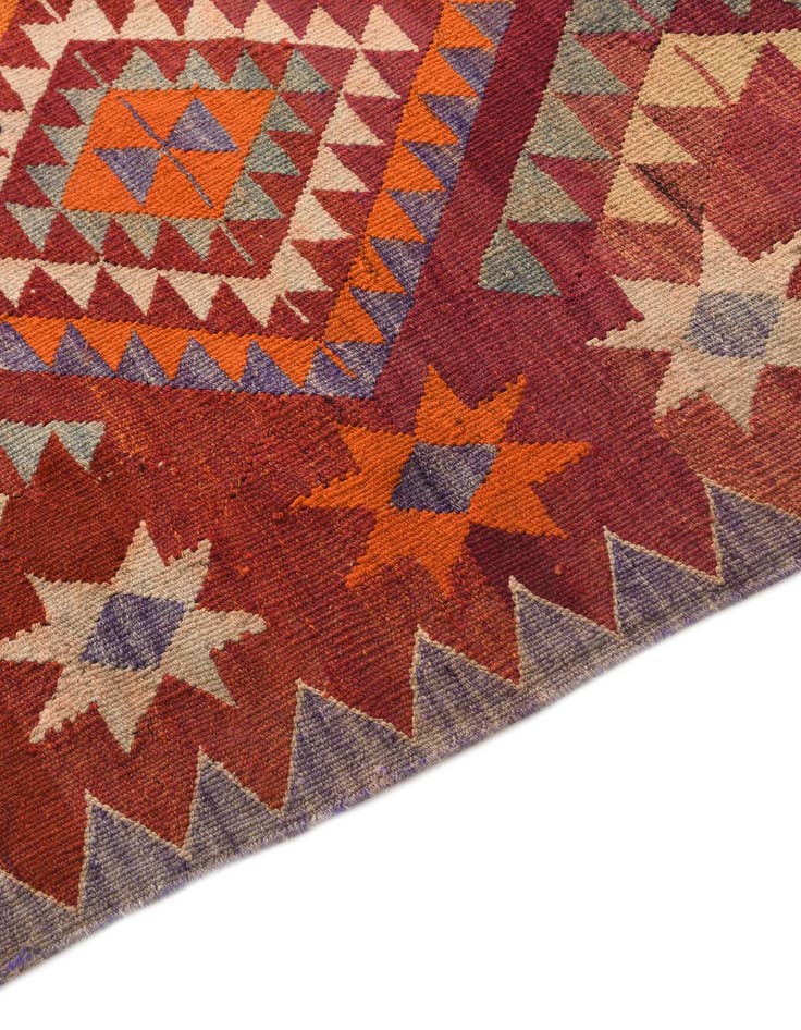 Detail image of  6' x 14' 5  Hand Woven Kilim Fars Wool Runner Rug