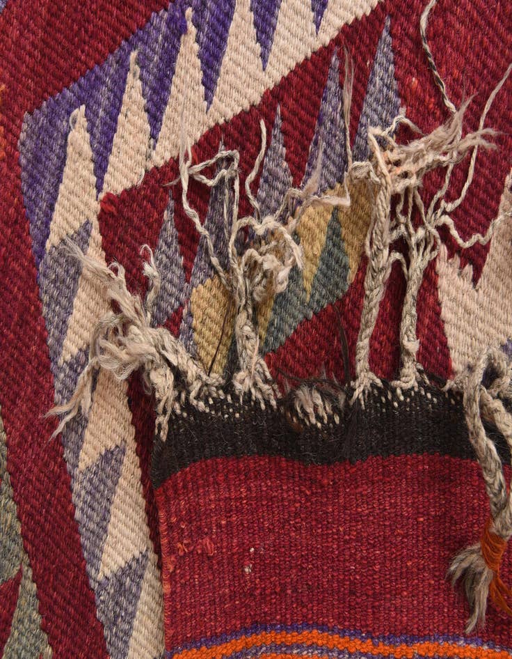 Detail image of  6' x 14' 5  Hand Woven Kilim Fars Wool Runner Rug