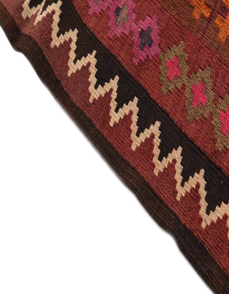 Detail image of  4' 10 x 10' 3  Hand Woven Kilim Fars Wool Runner Rug