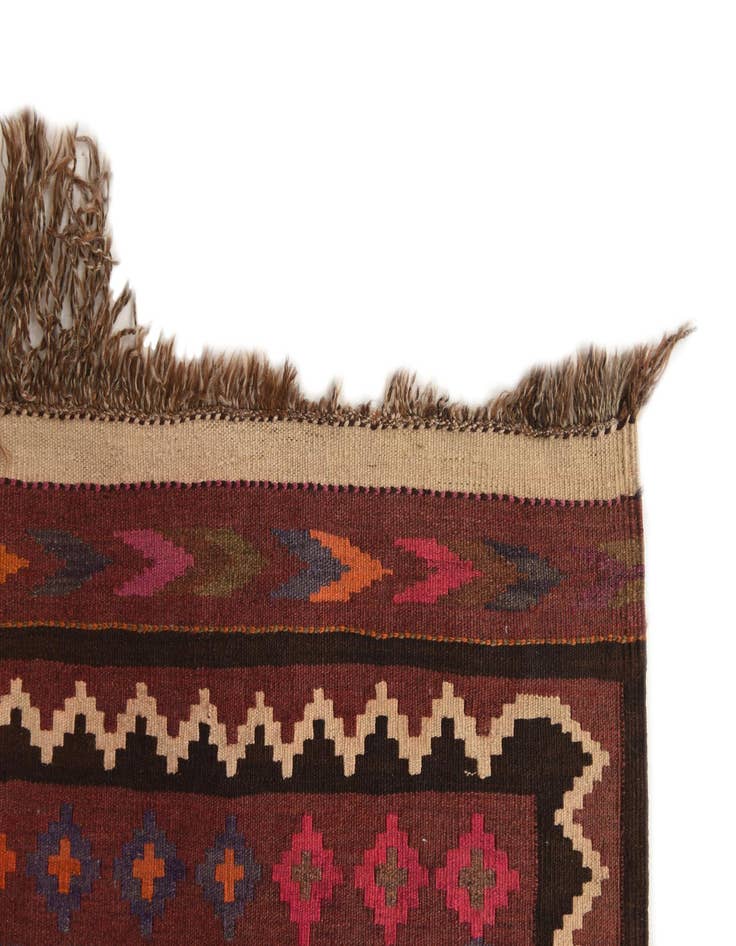 Detail image of  4' 10 x 10' 3  Hand Woven Kilim Fars Wool Runner Rug