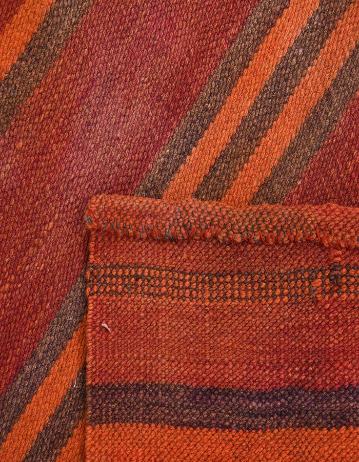 Detail image of  4' 5 x 11' 3  Hand Woven Kilim Fars Wool Runner Rug