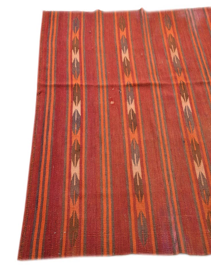 Detail image of  4' 5 x 11' 3  Hand Woven Kilim Fars Wool Runner Rug