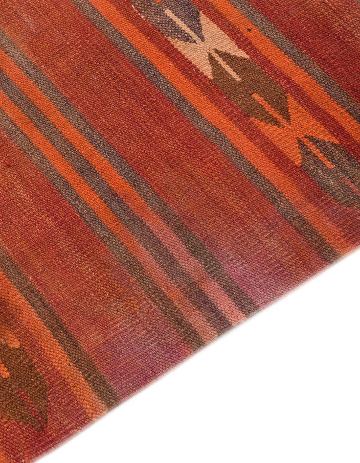 Detail image of  4' 5 x 11' 3  Hand Woven Kilim Fars Wool Runner Rug