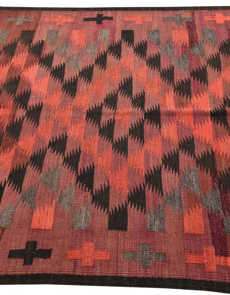 Detail image of  4' 5 x 14'  Hand Woven Kilim Fars Wool Runner Rug