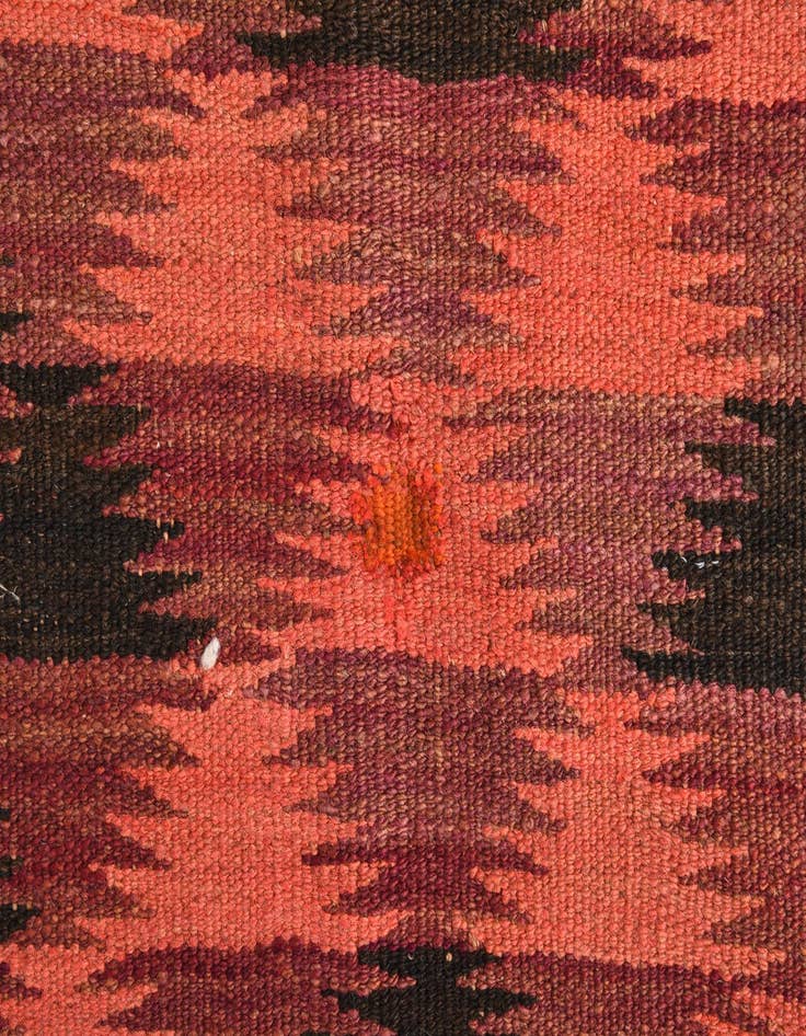 Detail image of  4' 5 x 14'  Hand Woven Kilim Fars Wool Runner Rug
