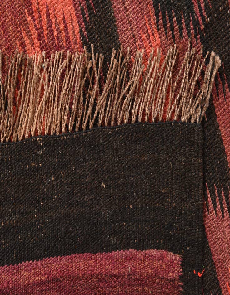 Detail image of  4' 5 x 14'  Hand Woven Kilim Fars Wool Runner Rug