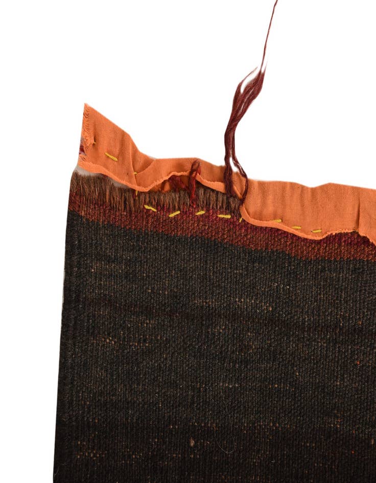 Detail image of  4' 8 x 15' 4  Hand Woven Kilim Fars Wool Runner Rug