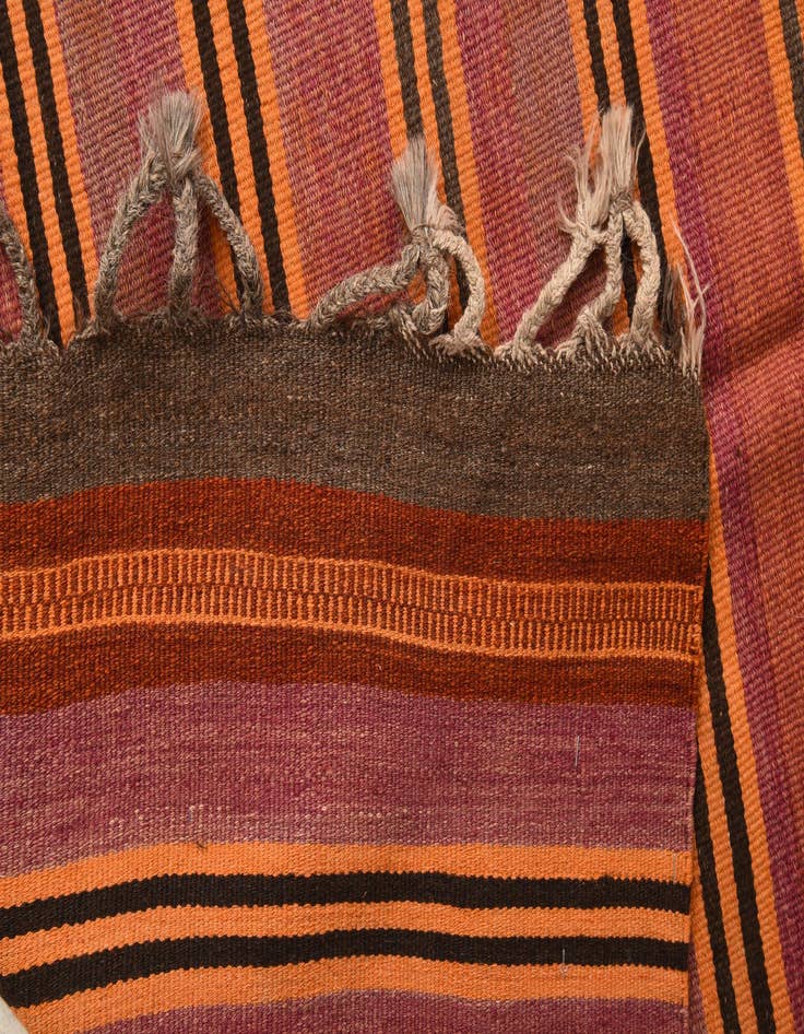 Detail image of  6' 6 x 14'  Hand Woven Kilim Fars Wool Runner Rug