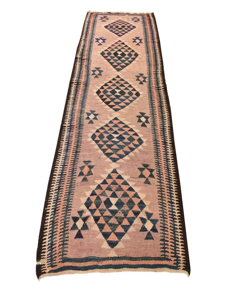 Detail image of  4' 7 x 9' 6  Hand Woven Kilim Fars Wool Runner Rug