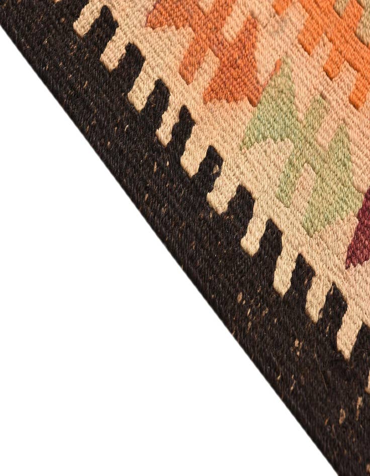 Detail image of  4' 4 x 10' 6  Hand Woven Kilim Fars Wool Runner Rug