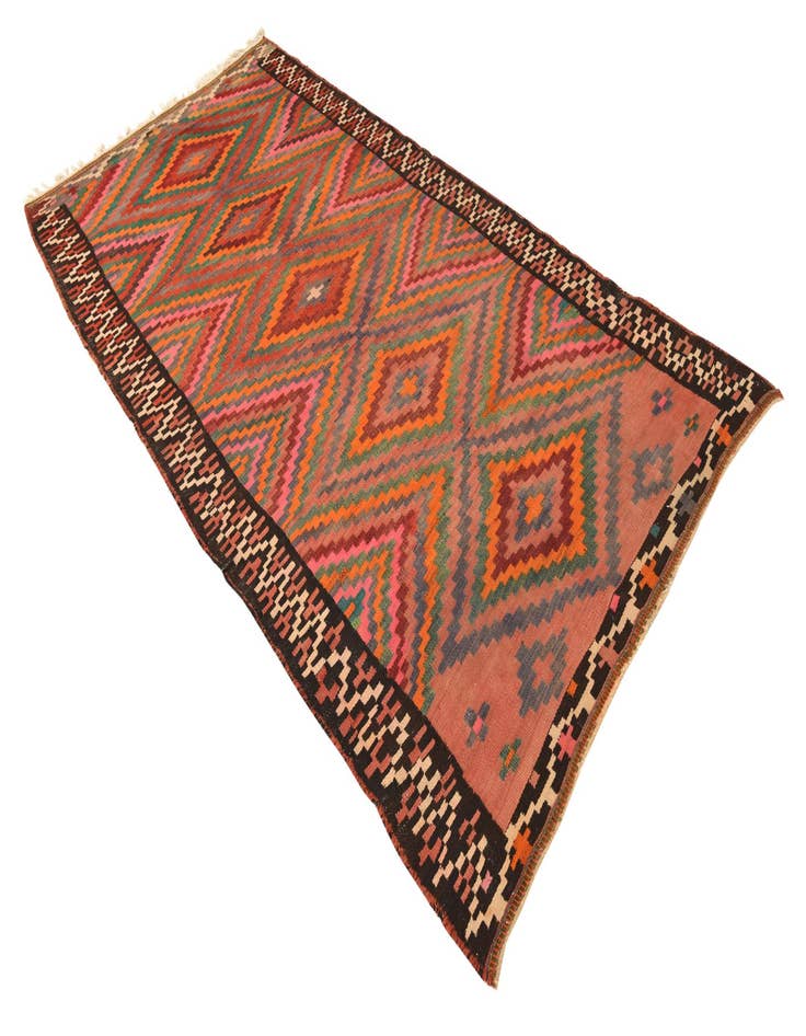 Detail image of  4' 8 x 9' 7  Hand Woven Kilim Fars Wool Runner Rug
