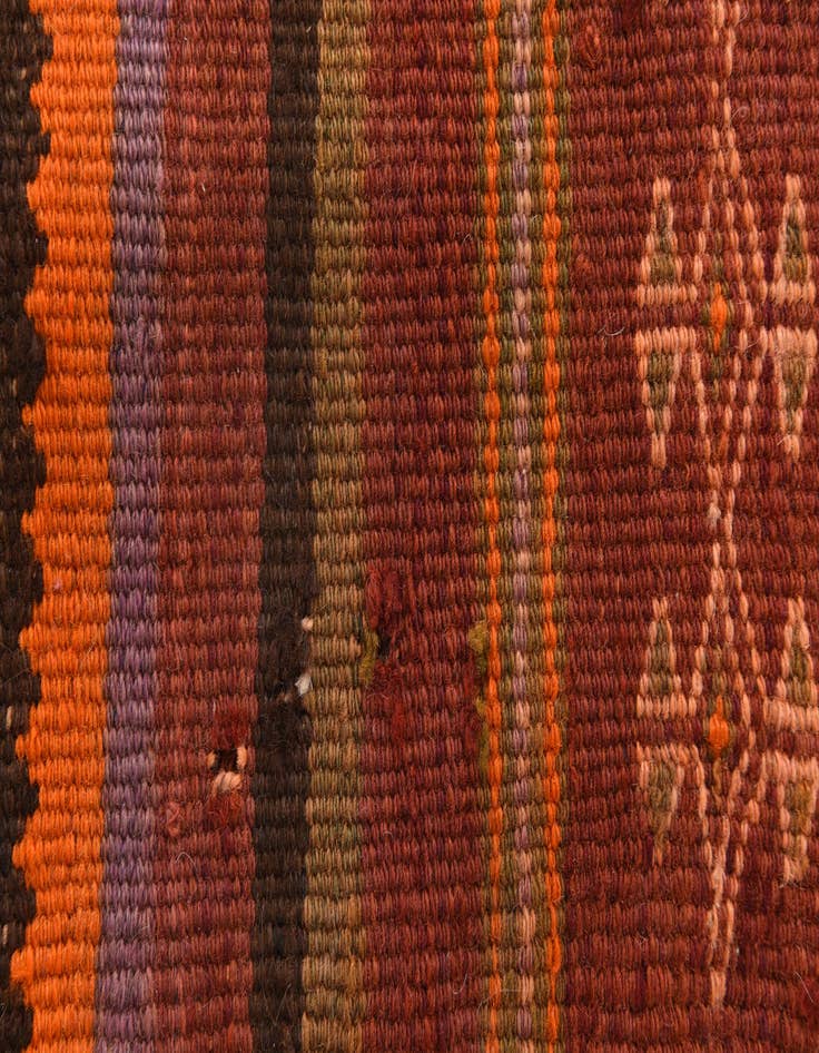Detail image of  4' x 8' 8  Hand Woven Kilim Modern Wool Runner Rug