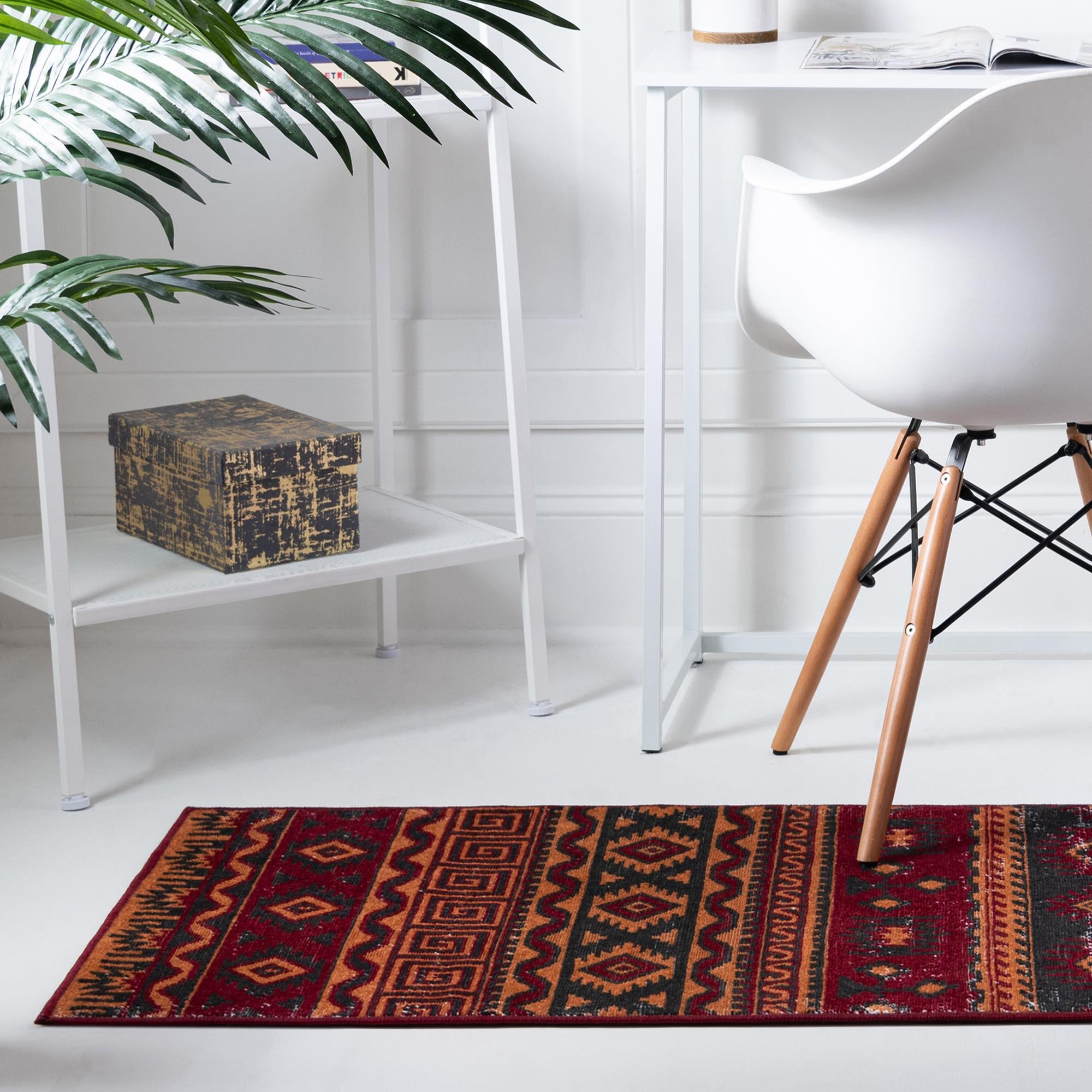 Rust Red 2' x 8' Lucerne Runner Rug